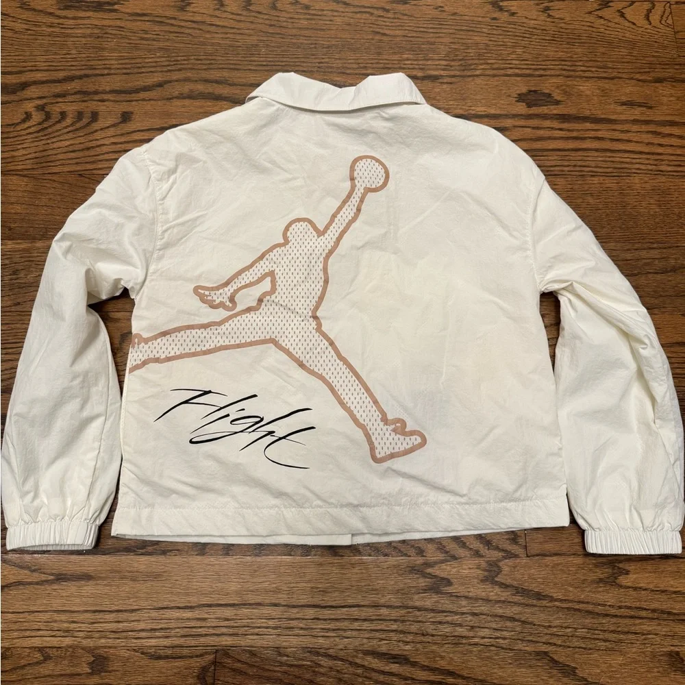 Jordan Kids' Coaches Water-Resistant Jacket, white—NWT
